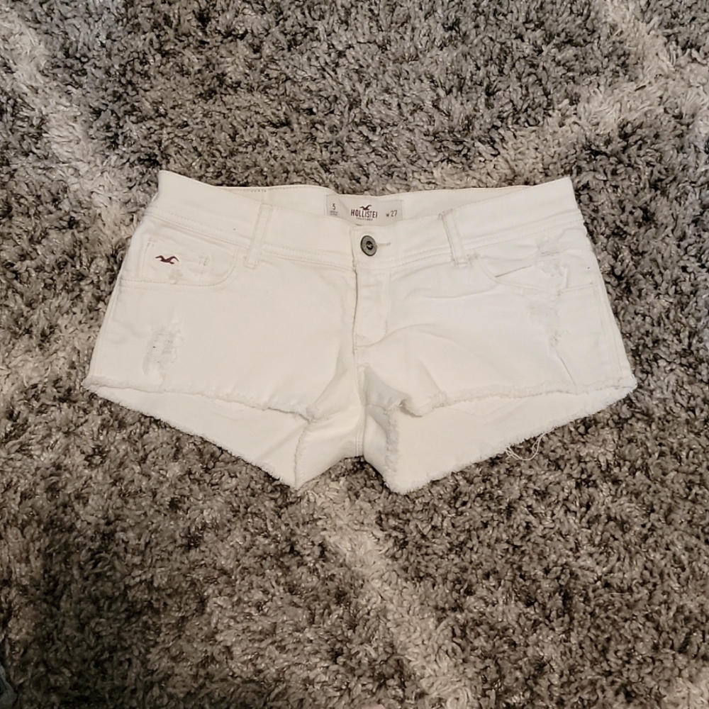 Hollister White Jean Shorts